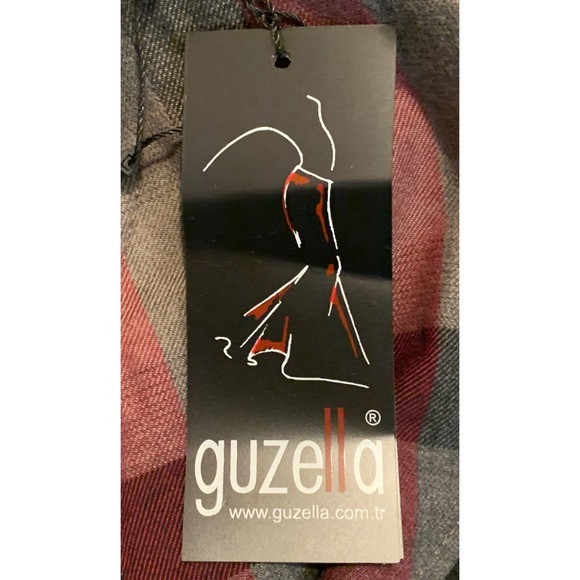 GUZELLA NEW W/Tag Gray Plaid Pleated SKIRT Sz 14 - Picture 5 of 8